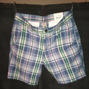 St John's Bay men's navy Madras shorts size 32